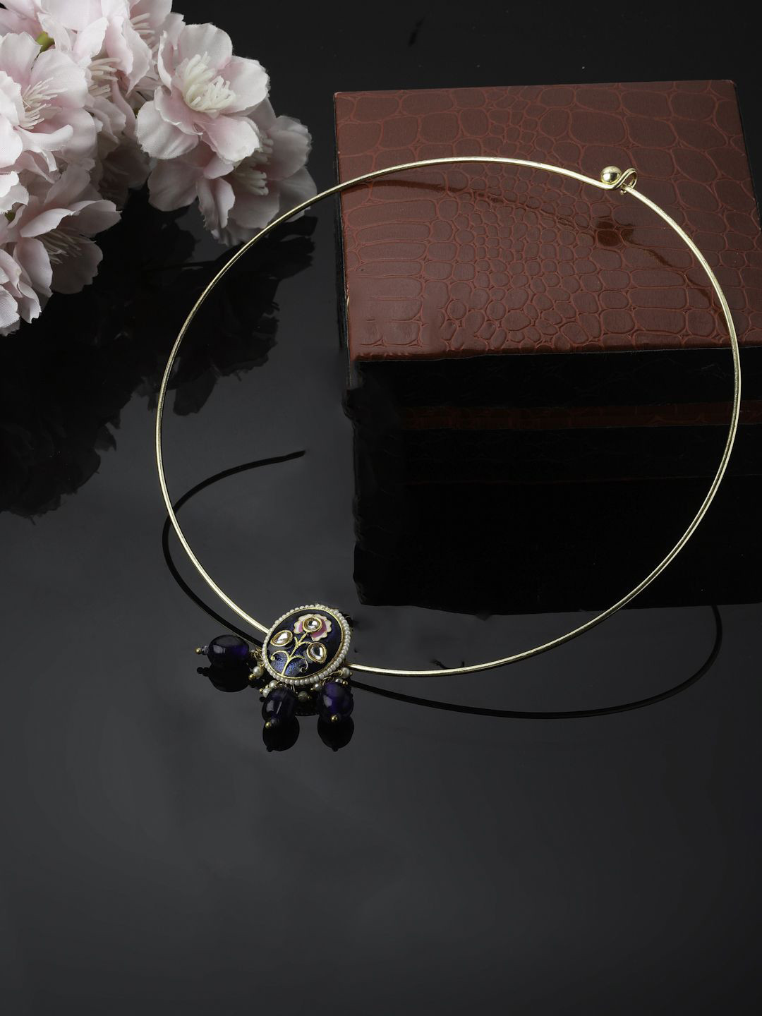 DUGRISTYLE Neel Garaj Haar Gold-Plated Kundan Studded Necklace