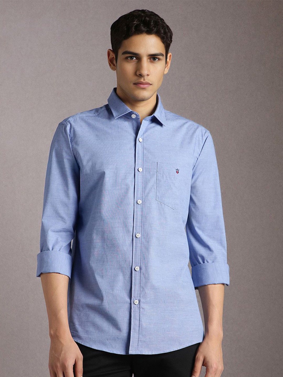 Louis Philippe Sport Men Slim Fit Spread Collar Casual Shirt