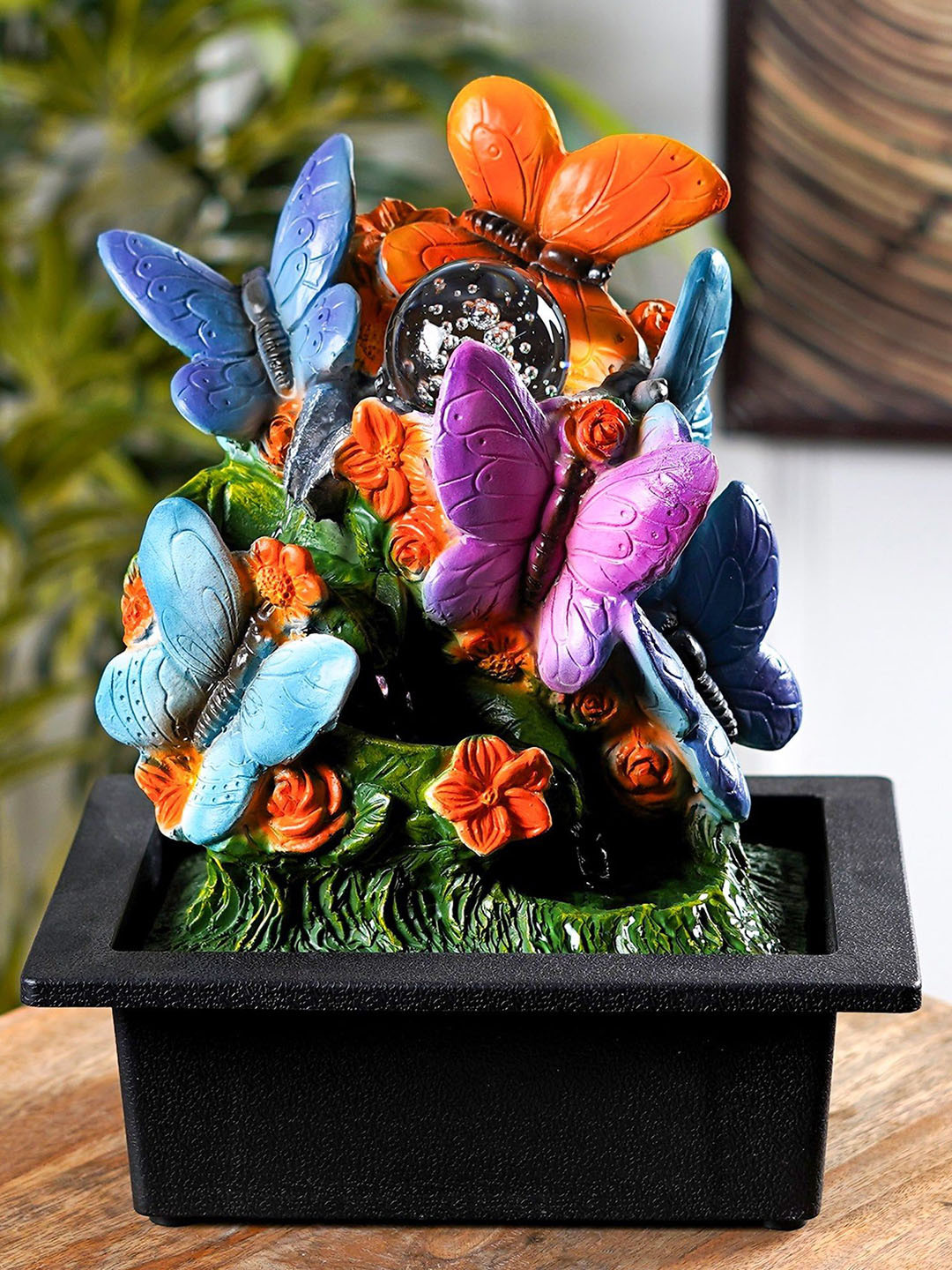 THE ARTMENT Blue & Orange-Colored Textured Butterfly's Dance Fountain