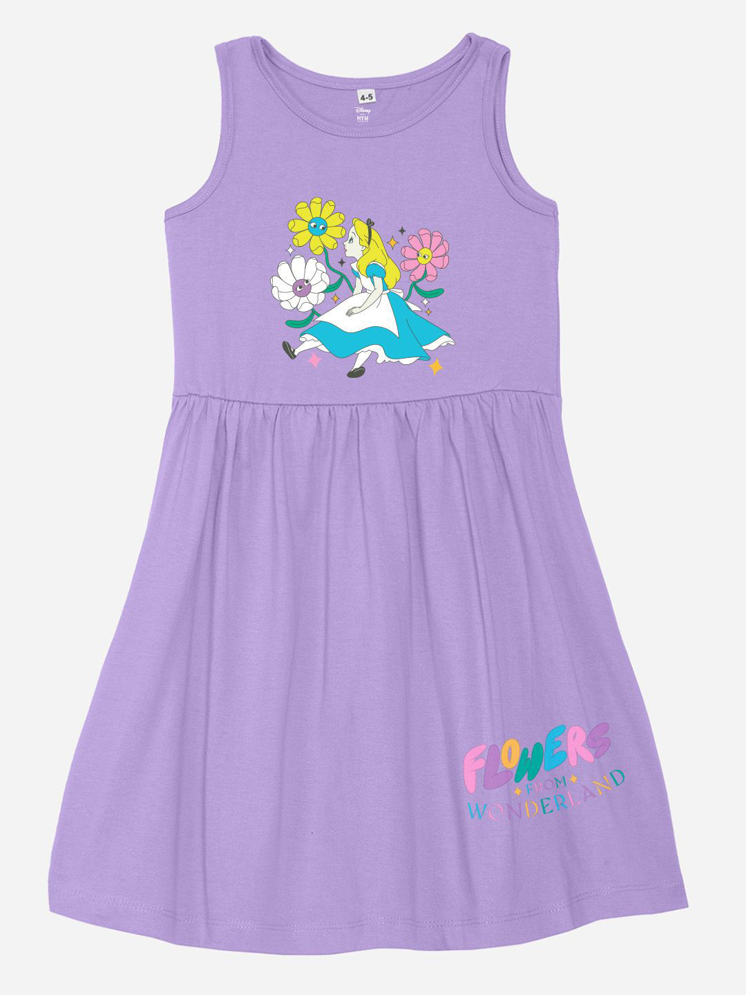 Wear Your Mind Girls Graphic Printed Gathered Or Pleated Fit & Flare Dress