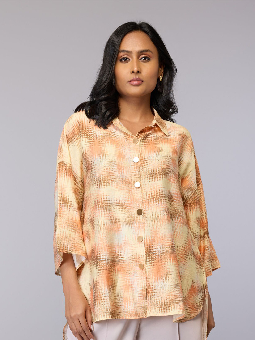Tamiska By Narendra Kumar Women Tie and Dye Shirt Style Top