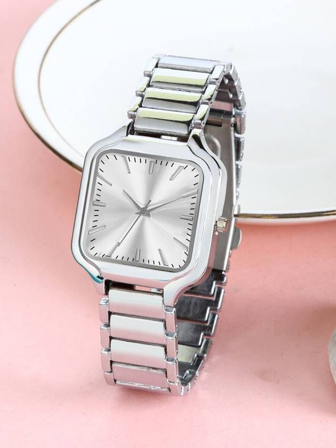SWADESI STUFF Professional Women Dial & Bracelet Style Straps Watch SDS 156 SILVER 99