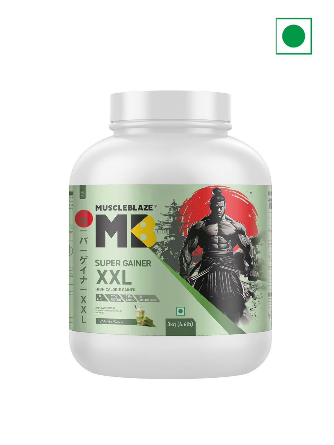 MuscleBlaze Super Gainer XXL - 3 Kg - Matcha Flavor