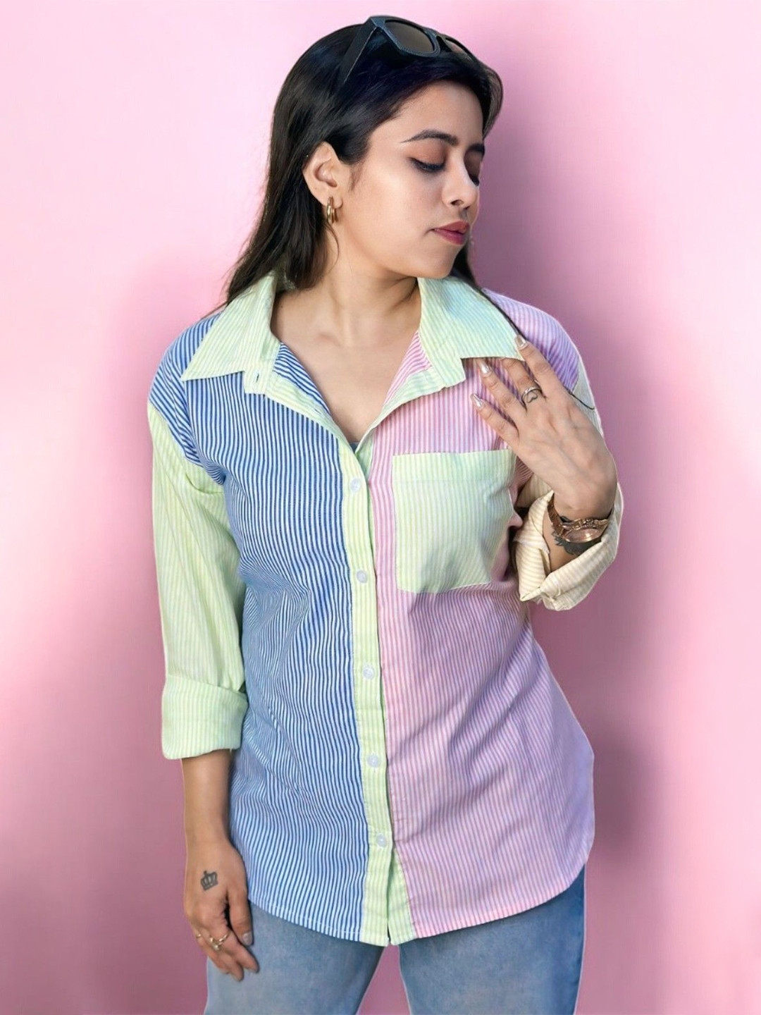 HOW House Of Wear Striped Button-Down Collar Regular Fit Casual Shirt