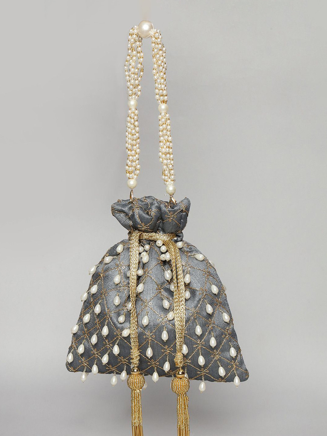 QAIDA FASHION Oversized Cut Work Structured Shoulder Bag Handbags