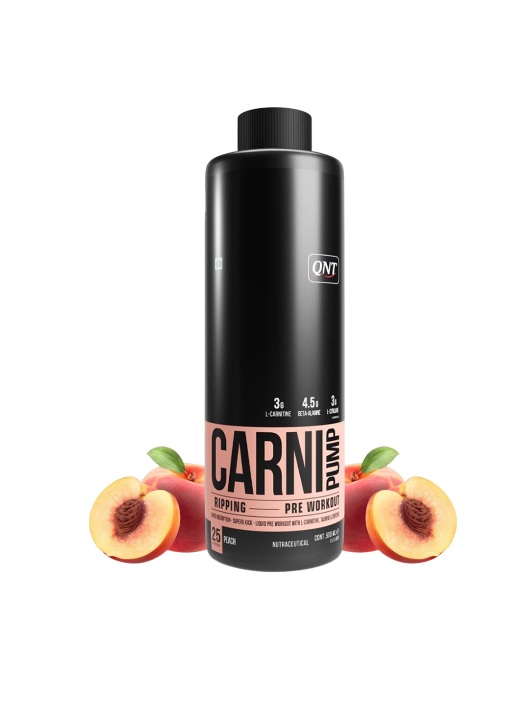 QNT Peach Carnipump Pre Workout Drink - 500ML