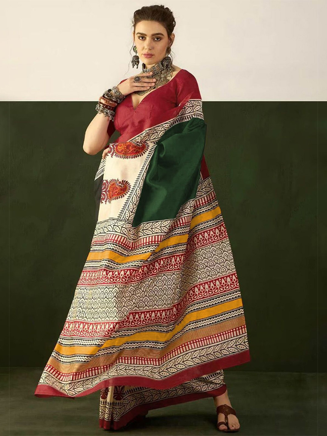 SYS Brand - Shop Your Style Kalamkari Ikat Saree