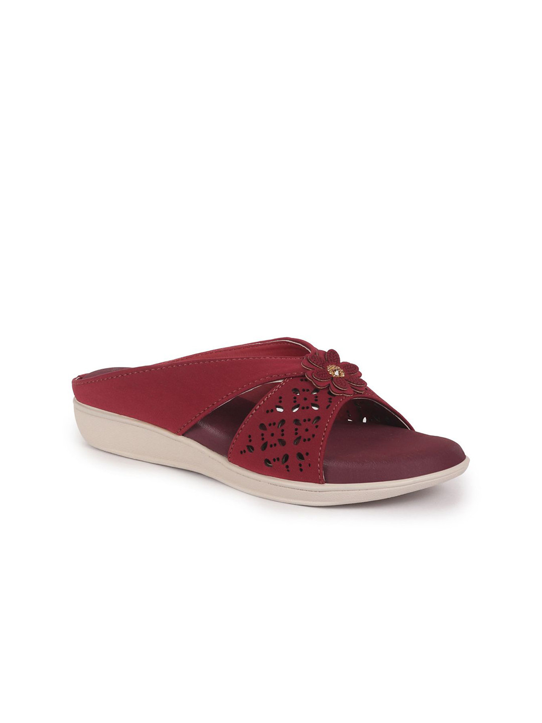 FAUSTO Women Floral  Arch Support Orthopedic Open Toe Flats
