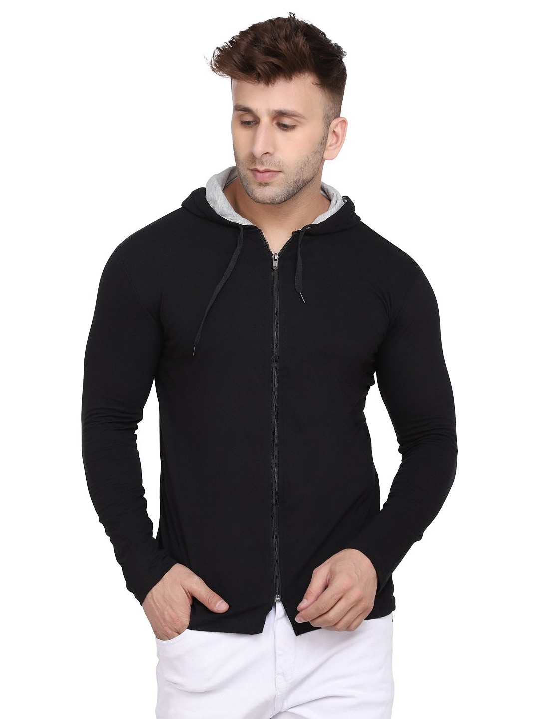 Blisstone Hood Slim Fit Cotton Casual T-shirt