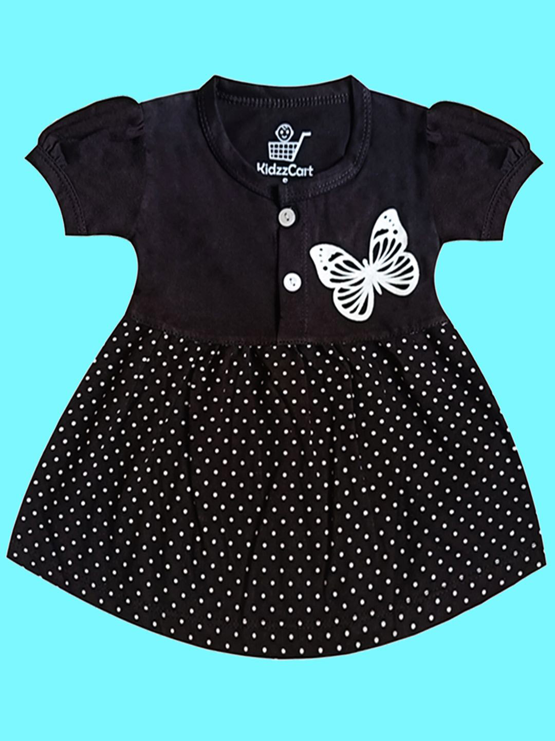 KidzzCart Polka Dot Print Fit & Flare Dress