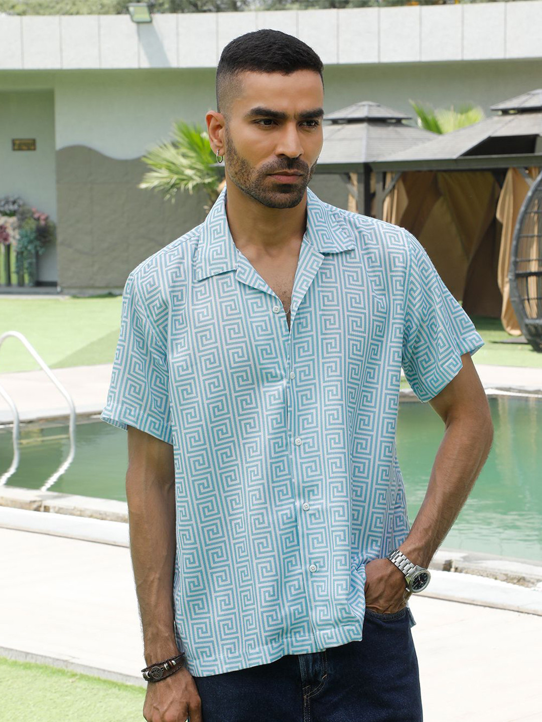 KRAFT INDIA Men Geometric Standard Printed Casual Shirt