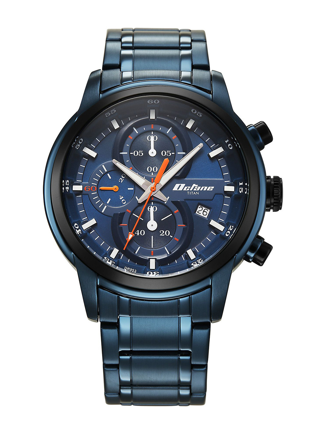 Titan Octane Primal Quartz Movement Round Dial Men's Watch - 90086KM08