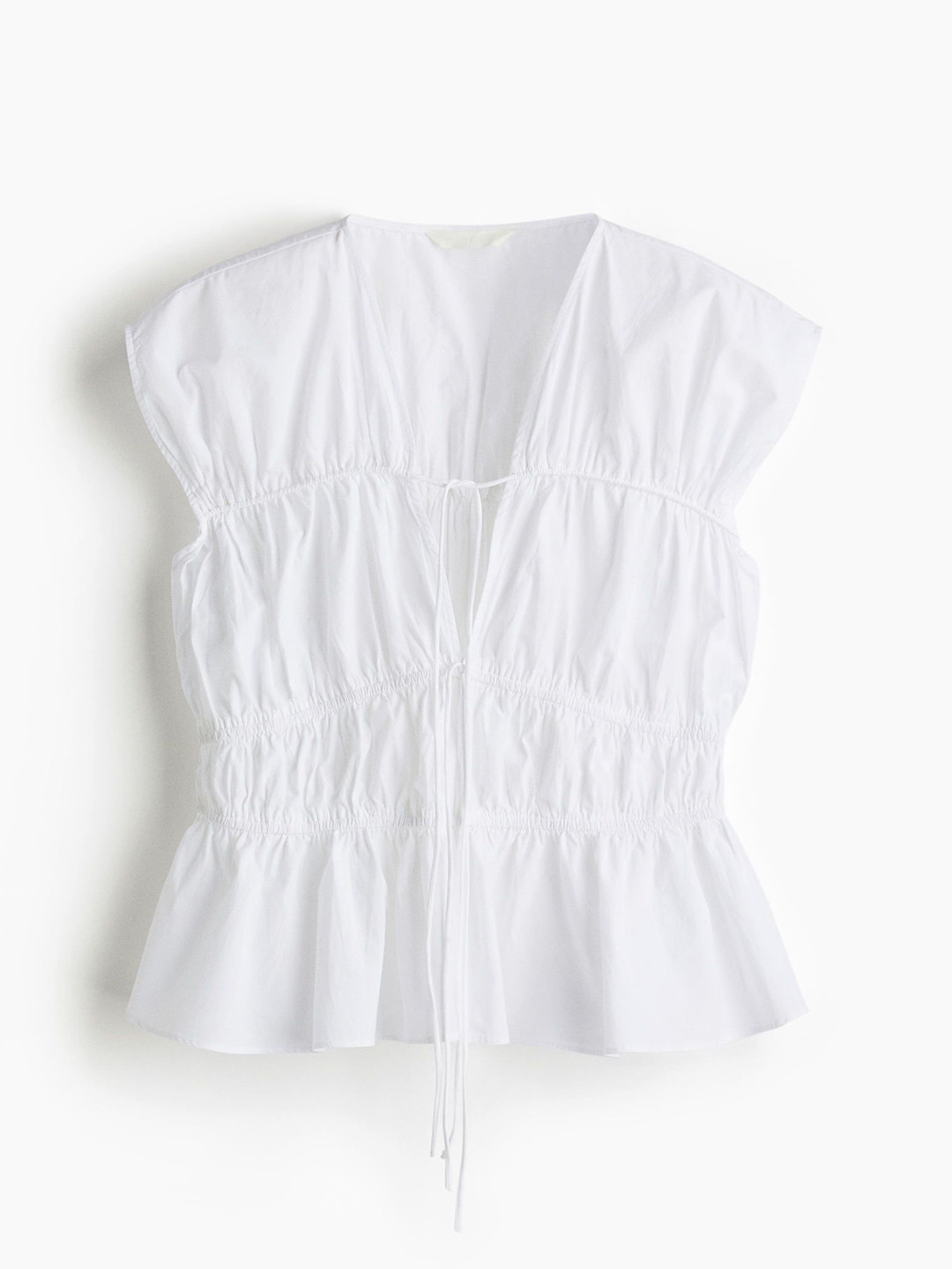 H&M Drawstring Poplin Blouse