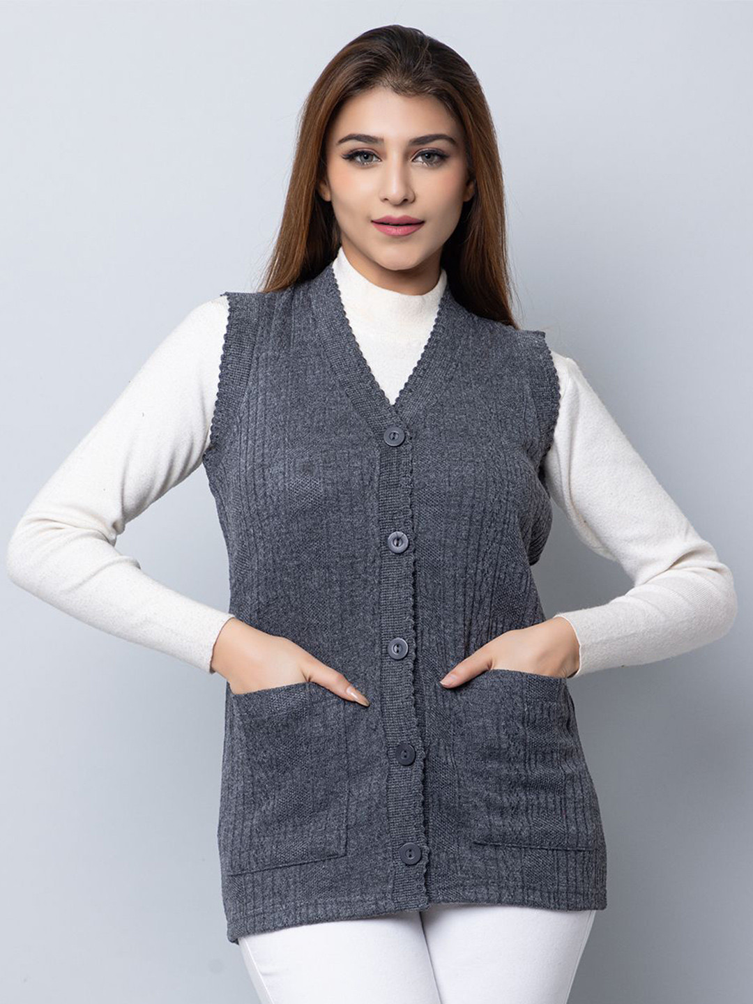 Hifzaa Women Woollen Cardigan