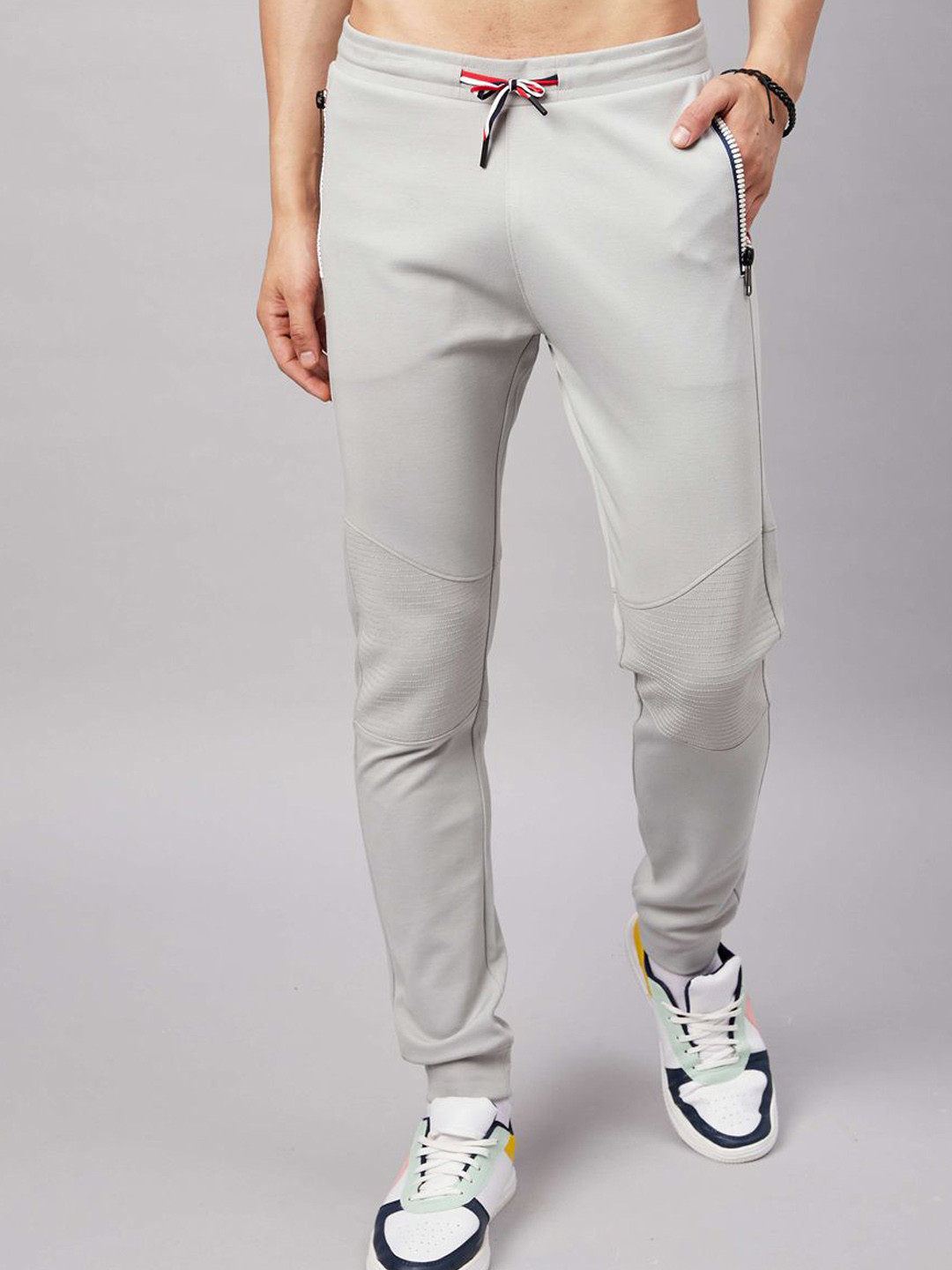 MOUNTAIN COLOURS Men Slim Fit Low-Rise Grey Joggers