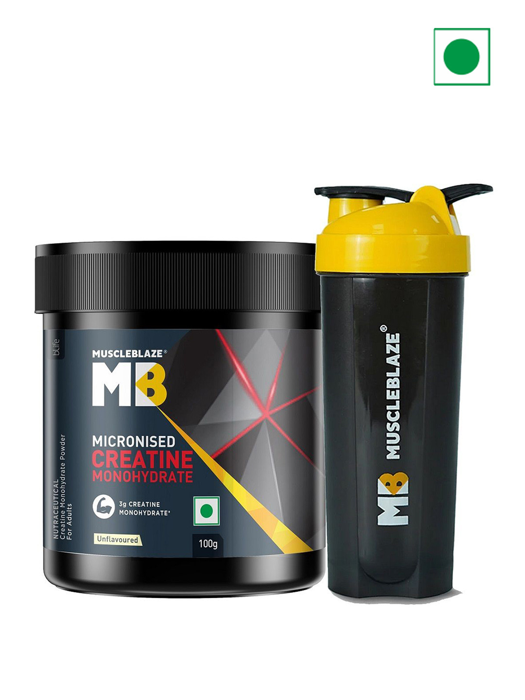 MuscleBlaze Micronized Creatine Monohydrate Powder 100 g With Shaker