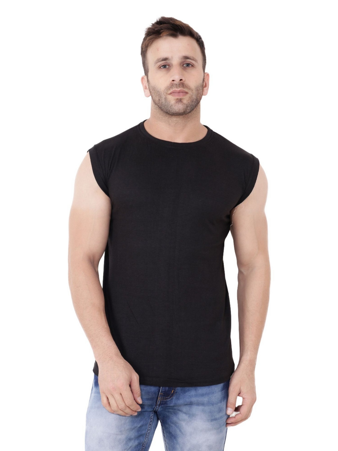 Blisstone Round Neck Muscle Fit Cotton Casual T-shirt
