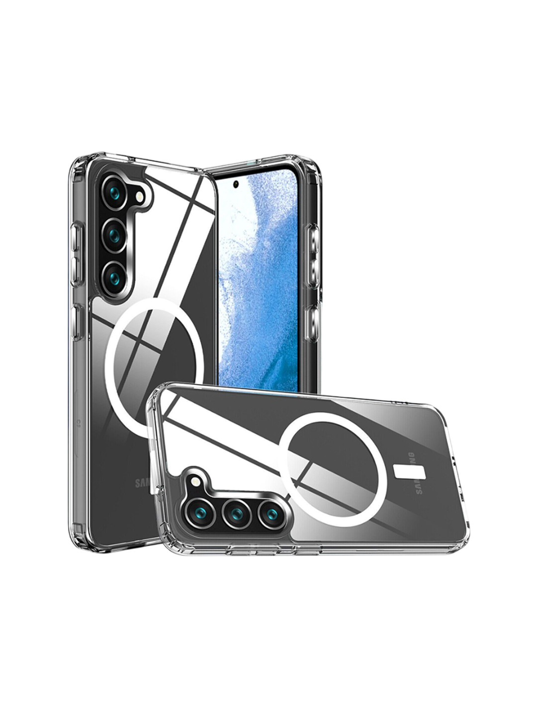 CASE CREATION Magnetic TPU Back Cover Compatible Samsung Galaxy S22 Back Case