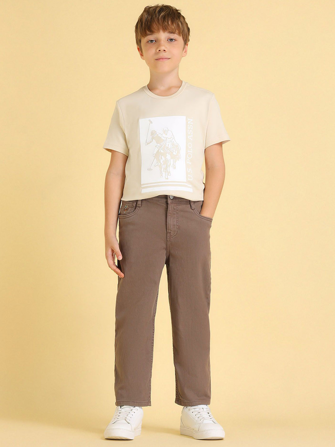 U.S. Polo Assn. Kids Boys Baggy Fit Mid-Rise Jeans