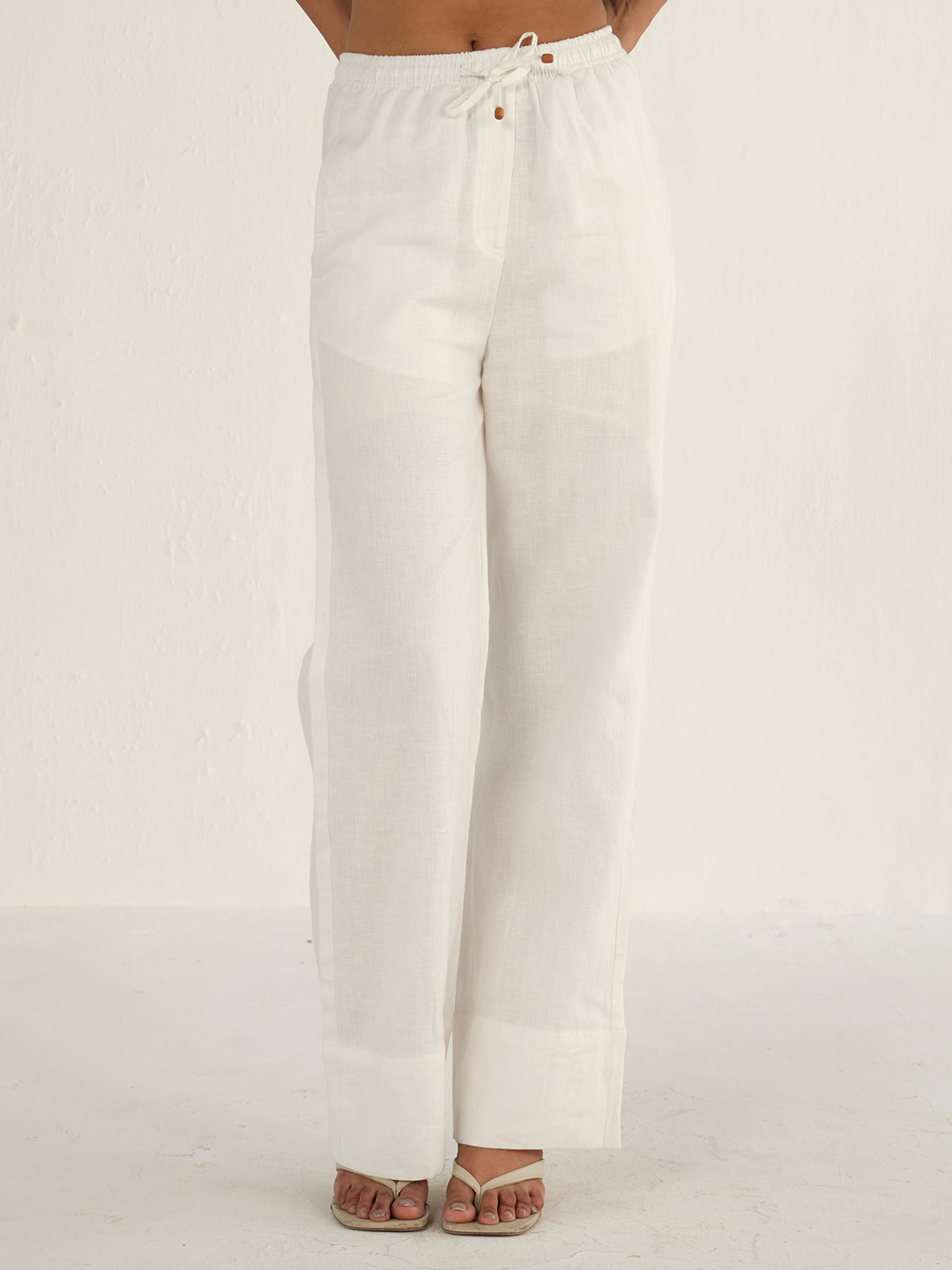 Shop Staple Women Drawstring Straight Regular Trousers