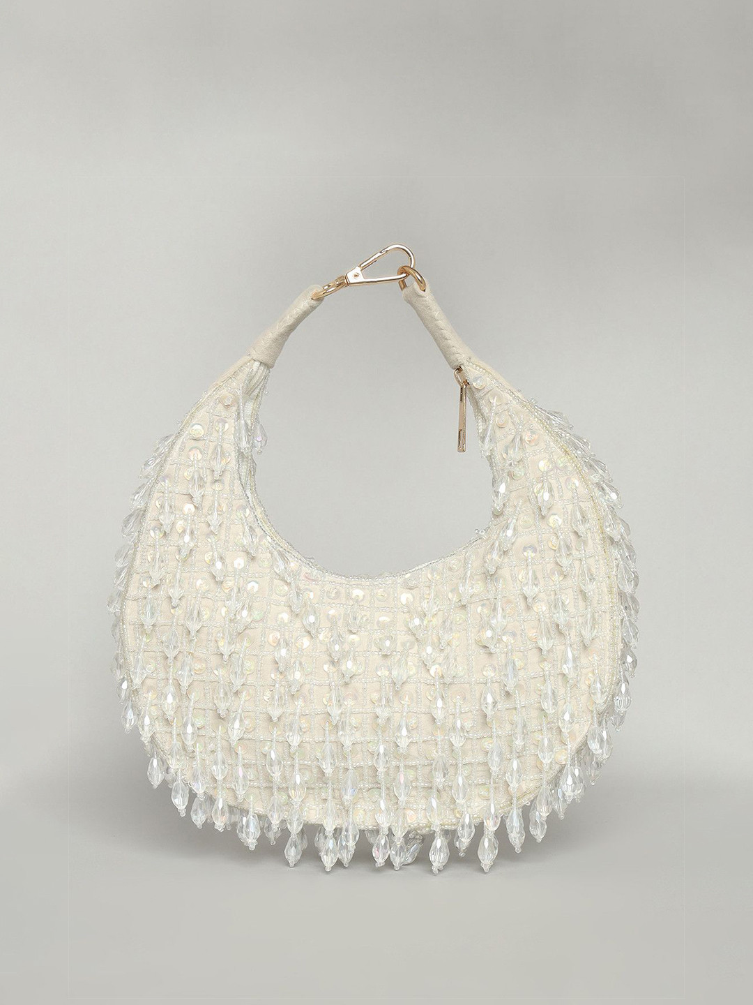 QAIDA FASHION Women Textured Embellished Hobo Handbags