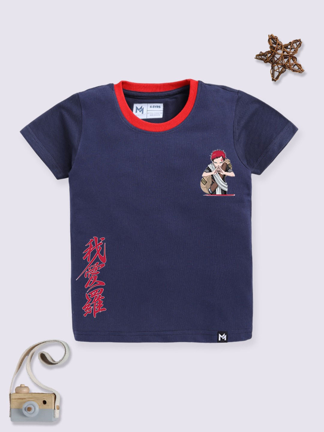 YK X Minute Mirth Boys Naruto Printed Pure Cotton T-shirt