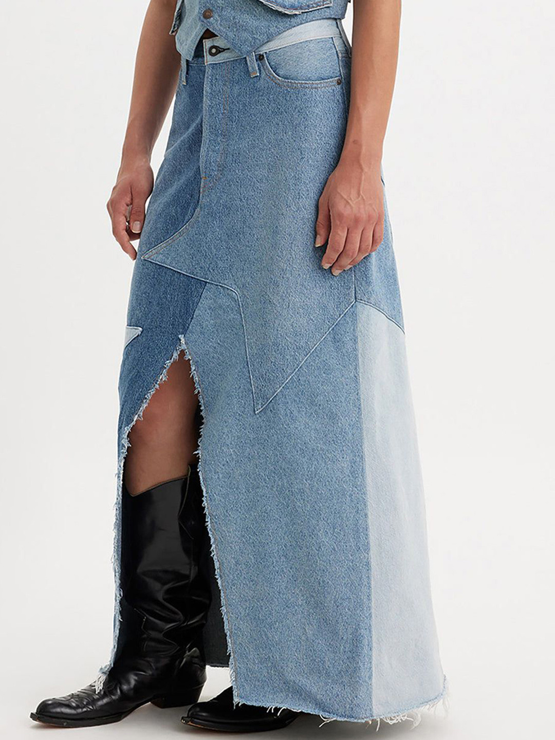 Levis Mid Rise A-Line Maxi Skirt
