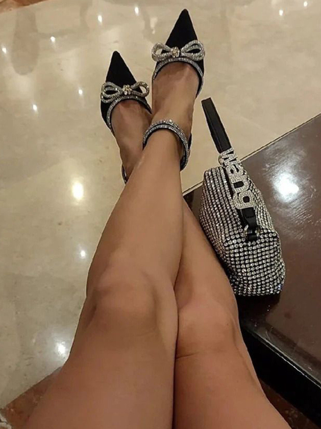 Qismat Women Party Stiletto Gladiators Heels with Buckles