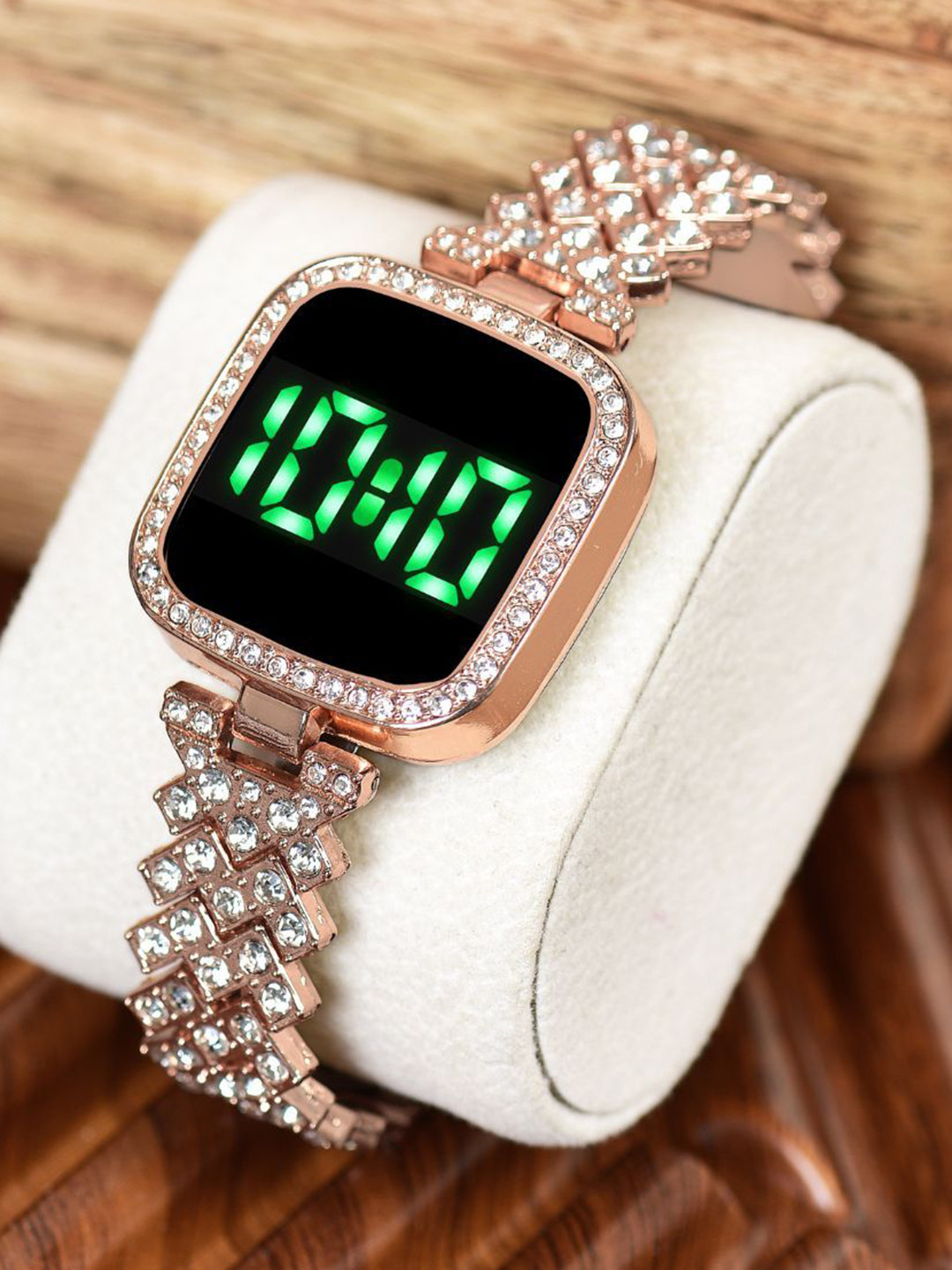 SWADESI STUFF Women Dial & Straps Digital Automatic Watch SDS 154 SQUARE ROSE GOLD 99