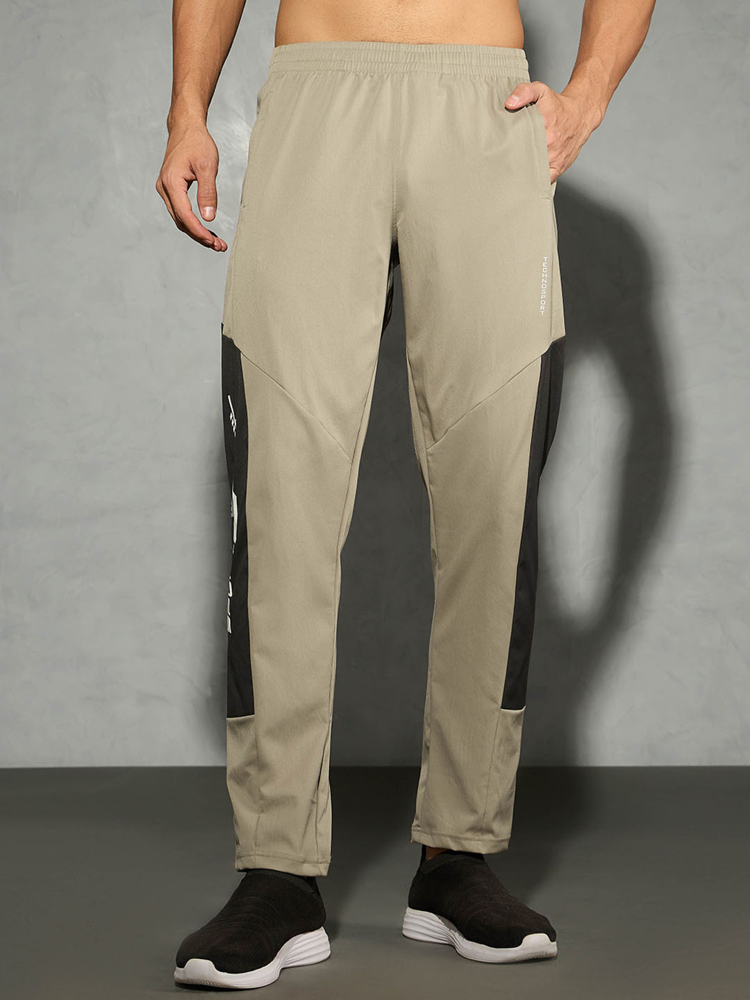 Technosport Men Color Blocked Slim Fit Sports Trackpants With TS Flexi