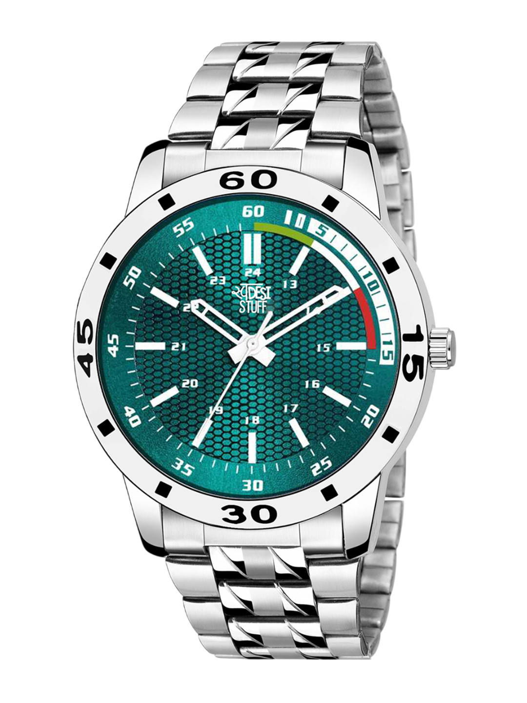 SWADESI STUFF Men Round Dial & Straps Analogue Watch SDS 95 GREEN