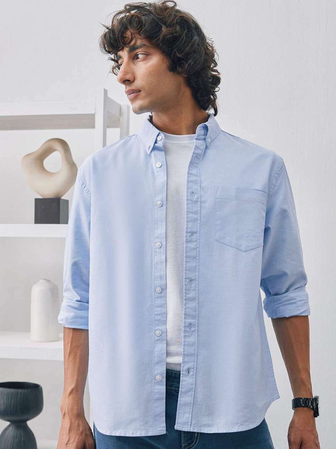 UNSTD Men Premium Oxford full Sleeves Cotton Casual Shirts