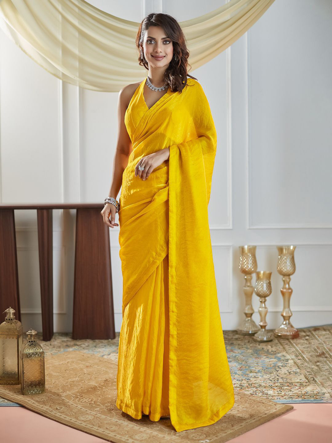 Branzios Embroidered Silk Blend Saree