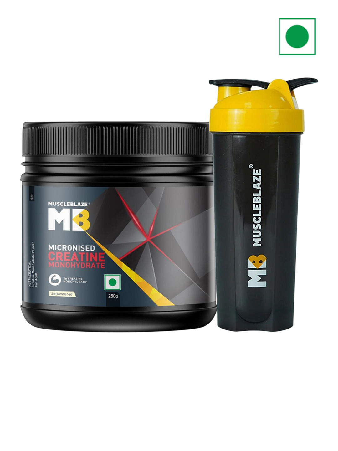 MuscleBlaze Micronized Creatine Monohydrate Powder 250 g With Shaker