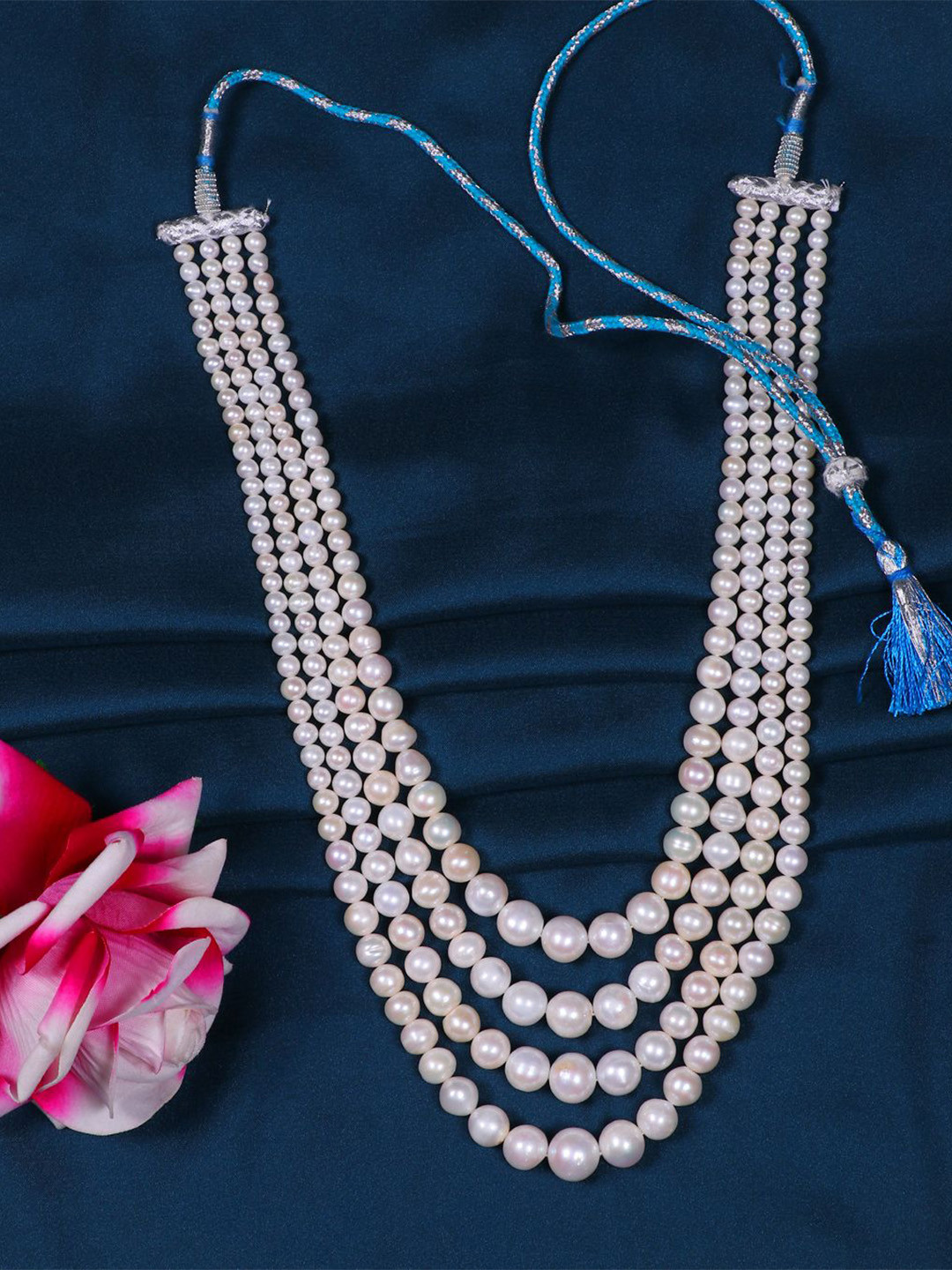 Raj Gems Freshwater Pearls Gemstone Beaded Layered Necklace