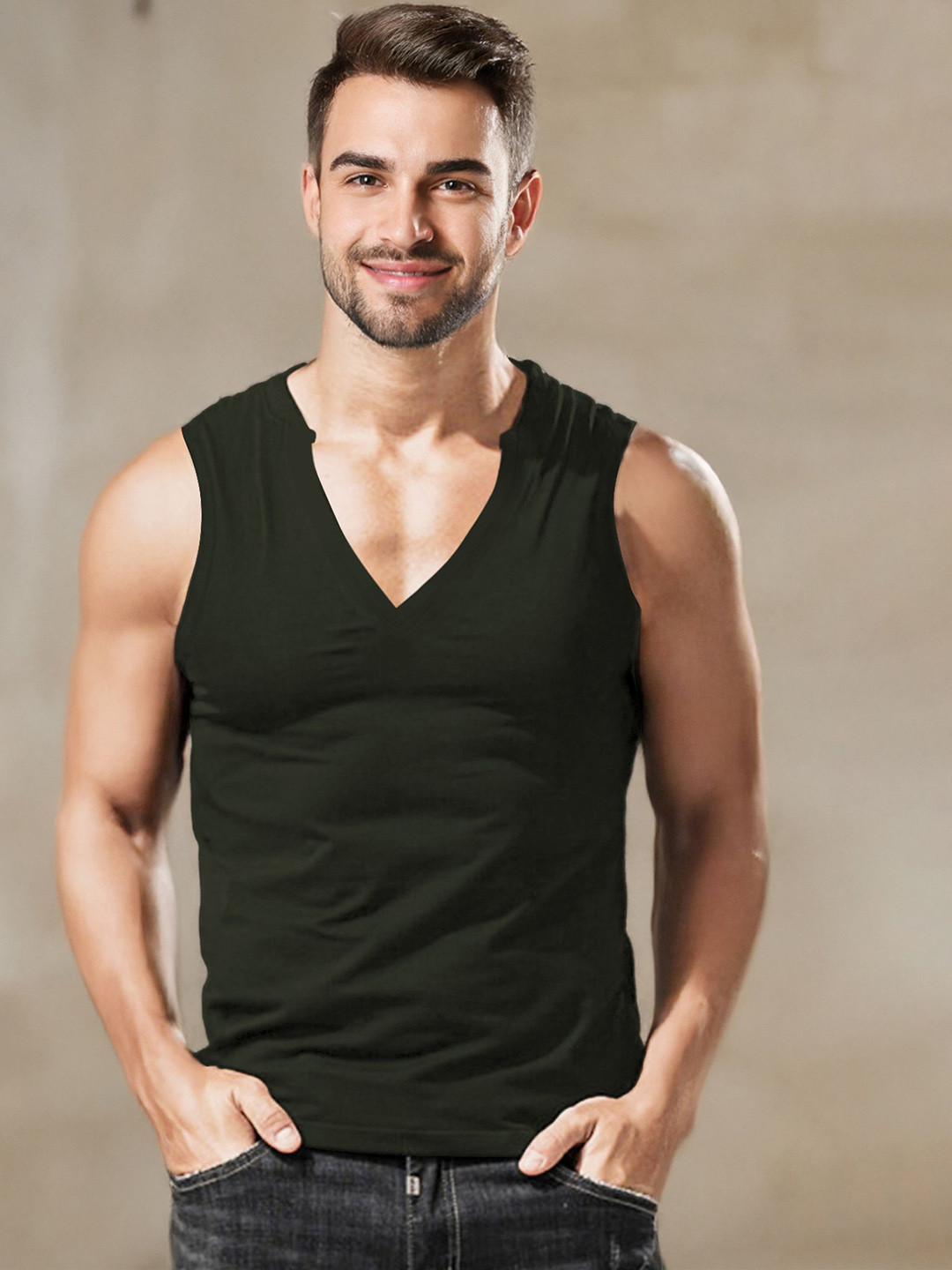 TRIPR Cotton V-Neck Gym Vest TOGRVEST-VT2
