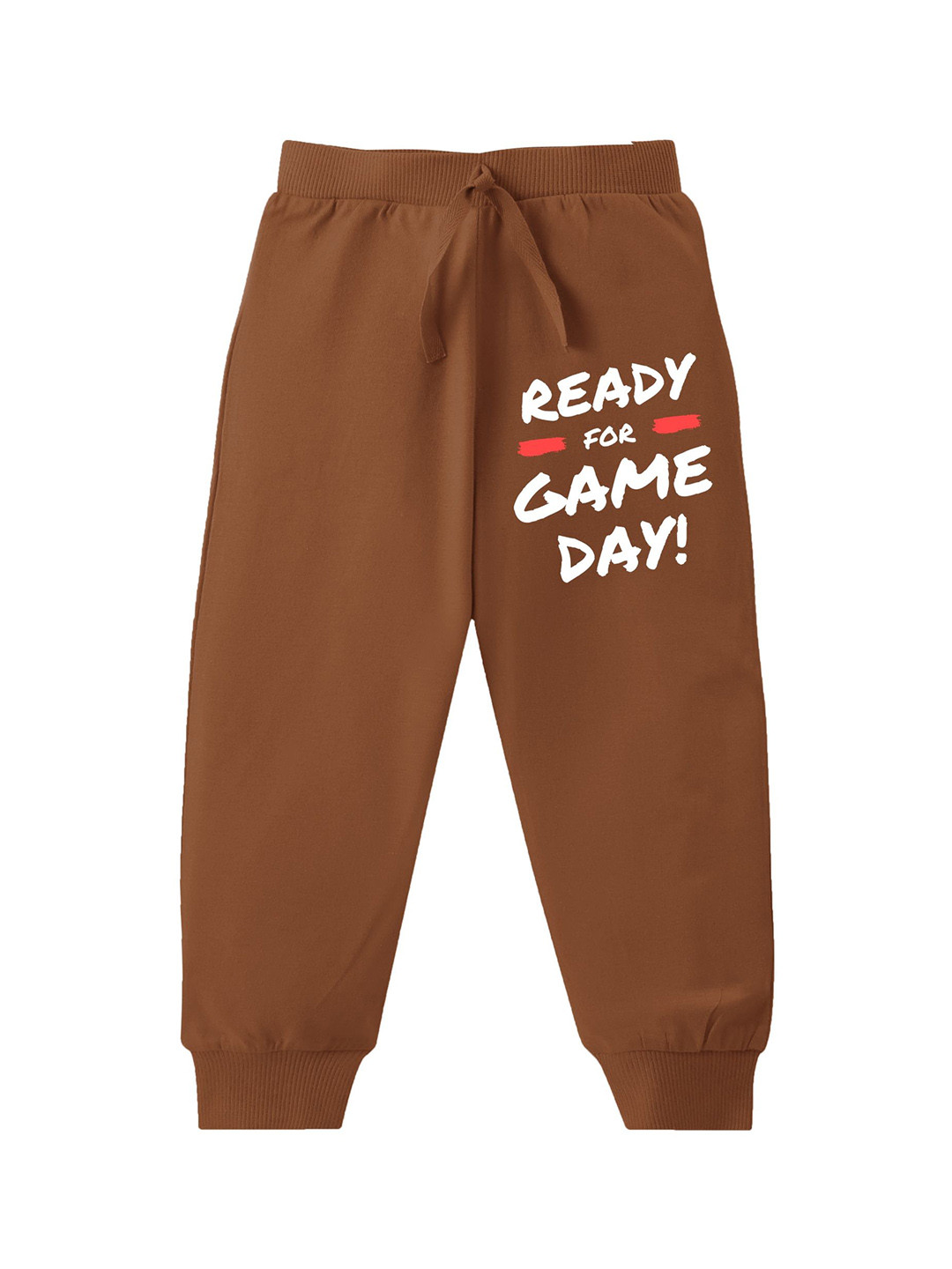 KAVEE Boys Ready For Game Day Printed Pure Cotton Joggers