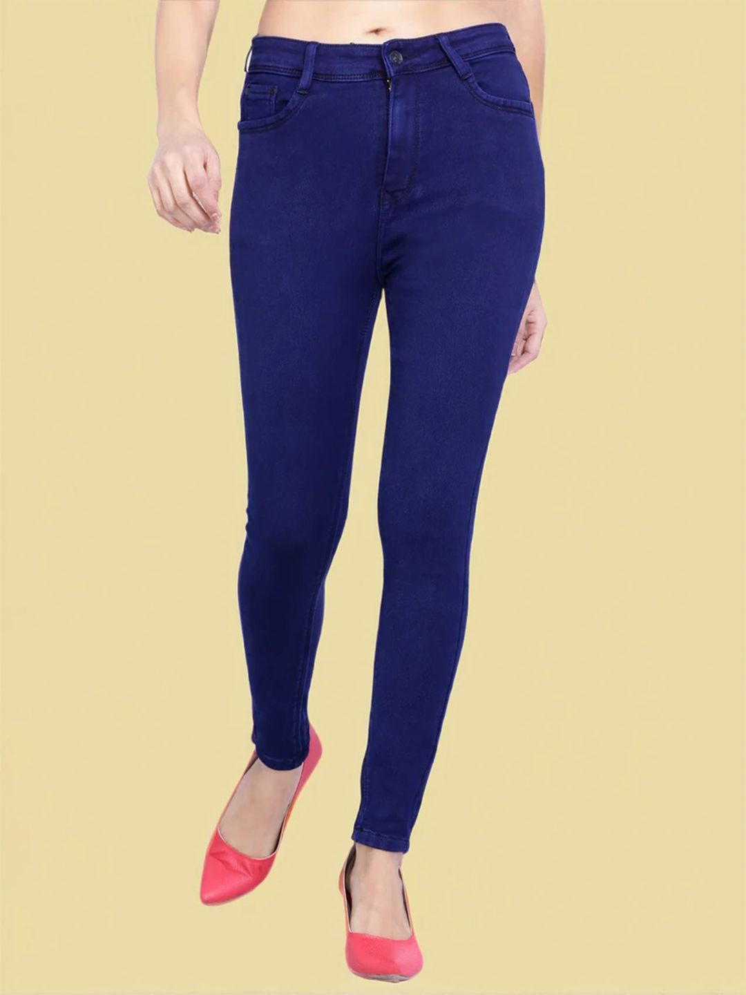 DressBerry Women Pixie Skinny Fit High Rise Clean Look Stretchable Jeans