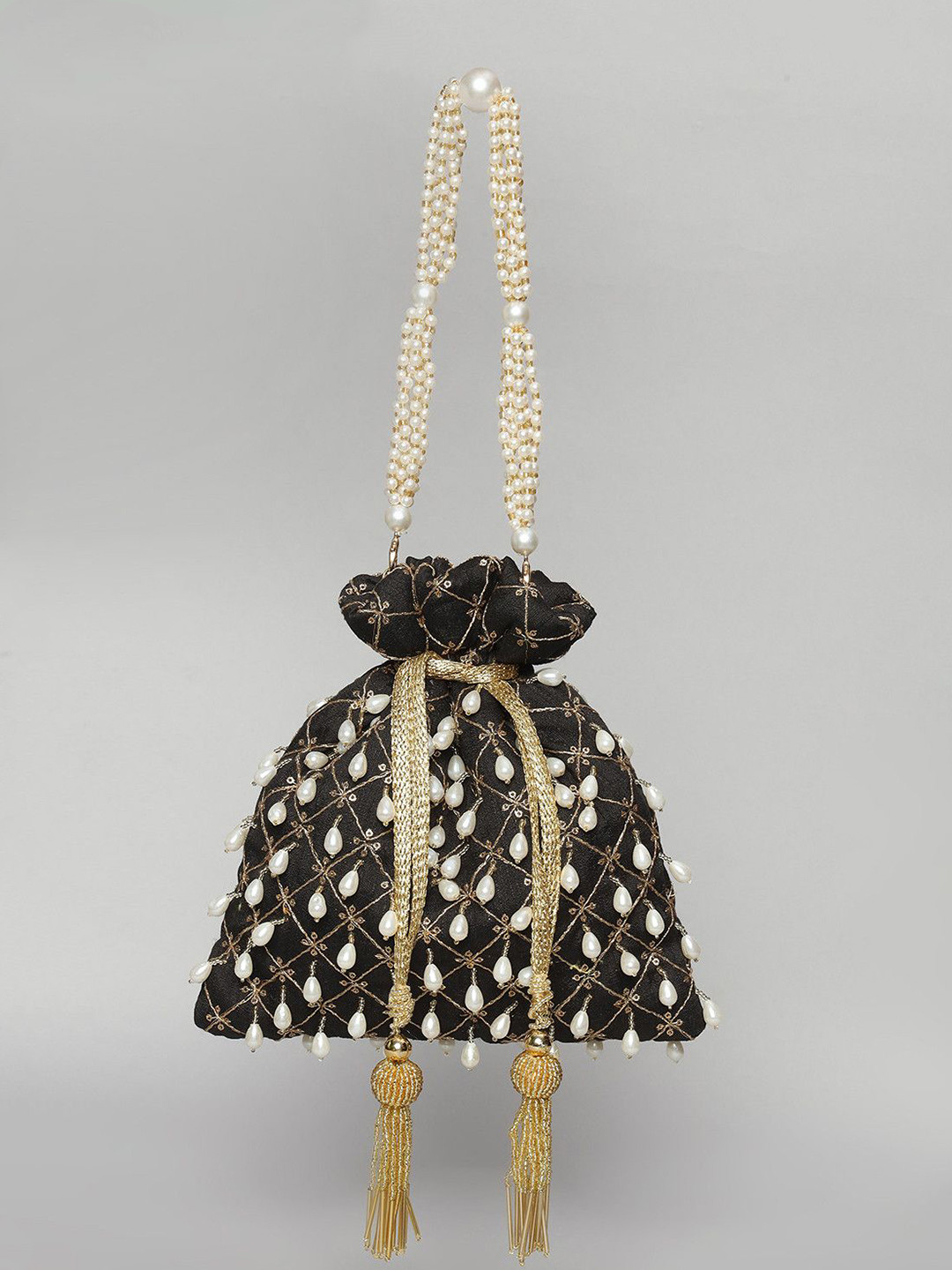 QAIDA FASHION Women Oversized Bucket Handheld Bag with Tasselled Handbags