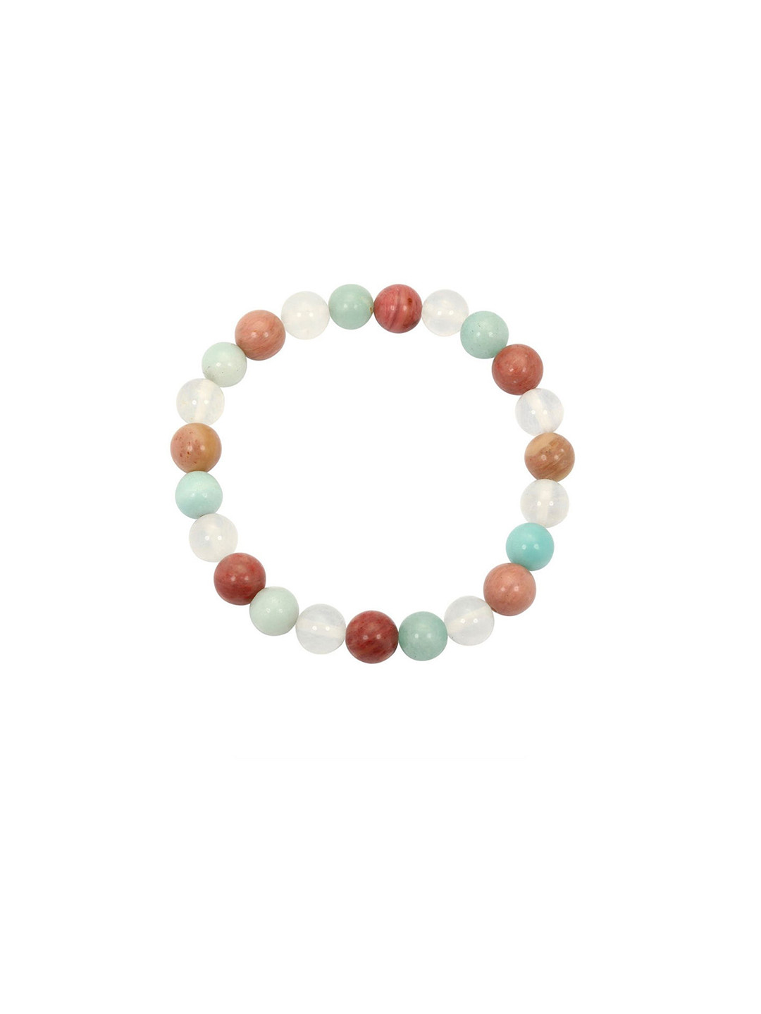 RDK Unisex Cancer Zodiac Leather Crystals Beaded Elasticated Bracelet