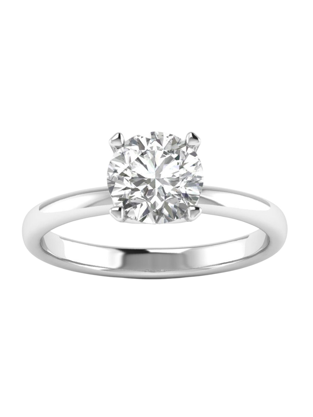 AJRETAIL 14KT 1 Carat Lab Grown G Color VVS2 Clarity Diamond Ring - 2.3g