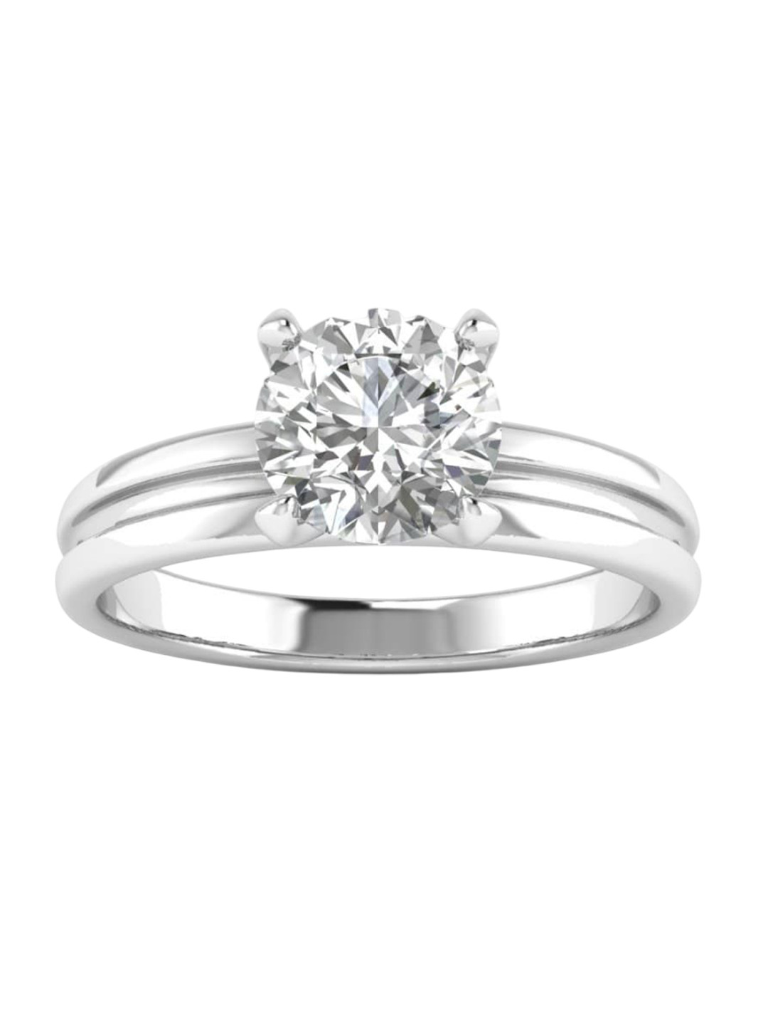 AJRETAIL 14KT 1 Carat Lab Grown G Color VS1 Clarity Diamond Ring - 2.98g