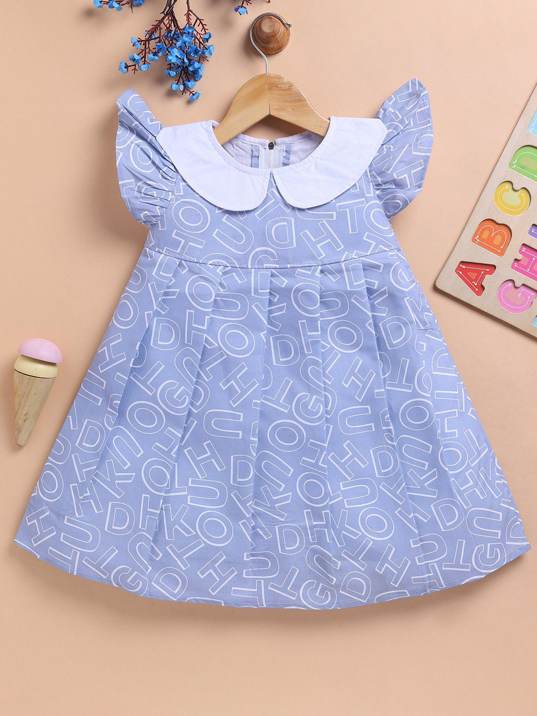 Blushh Berry Girls Floral Print Fit & Flare Dress