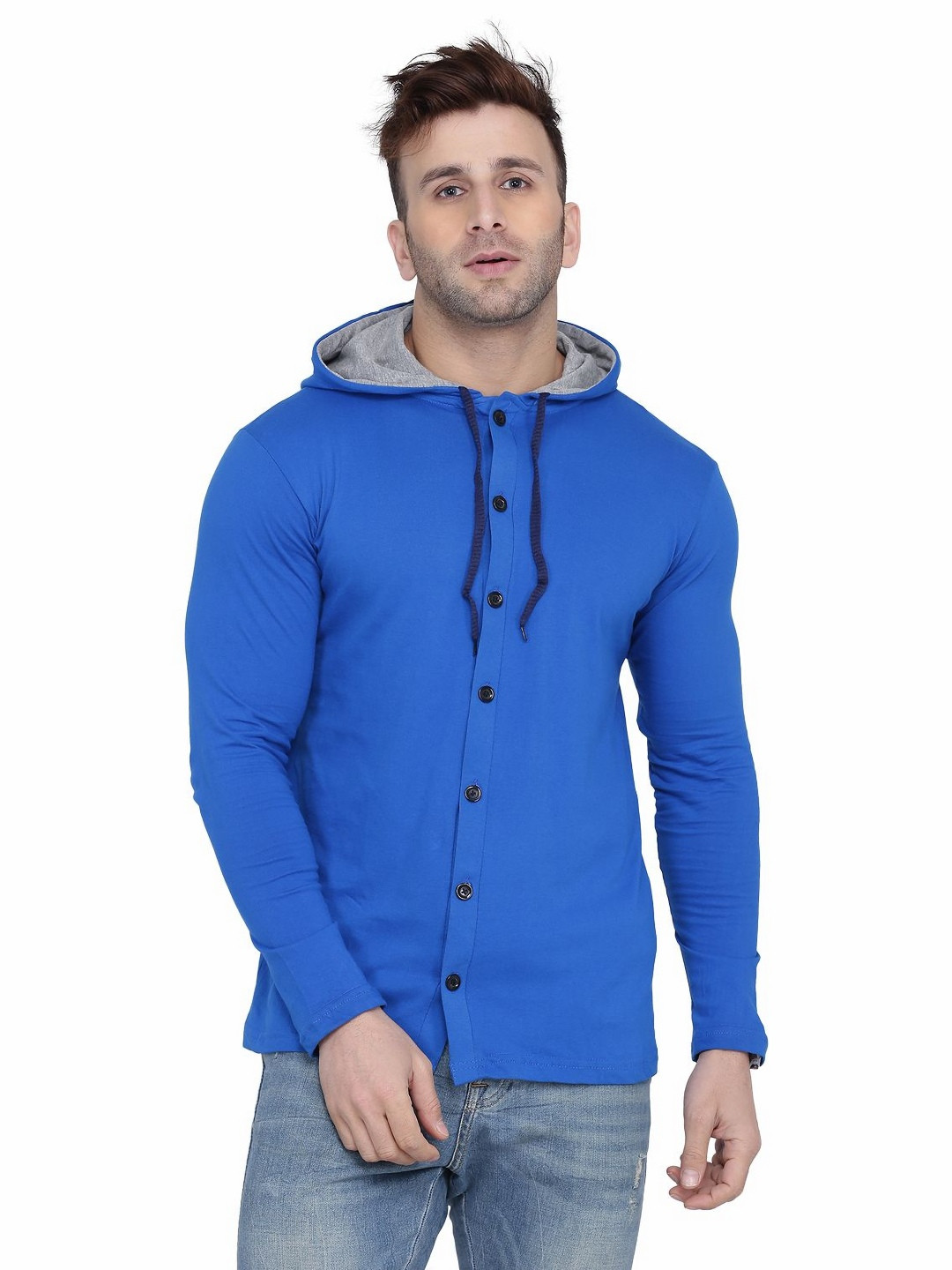 Blisstone Hood Slim Fit Cotton Casual T-shirt