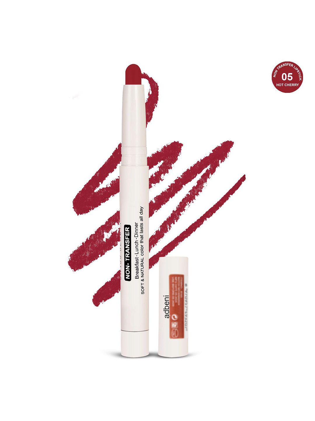 Adbeni Non-Transfer Waterproof Matte Lip Crayon Lipstick - 3 ml - Hot Cherry 05