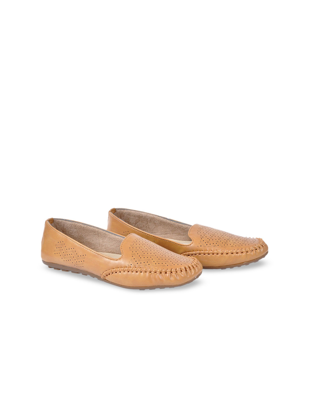 saanvishubh Women Perforations Laser Cuts Loafers