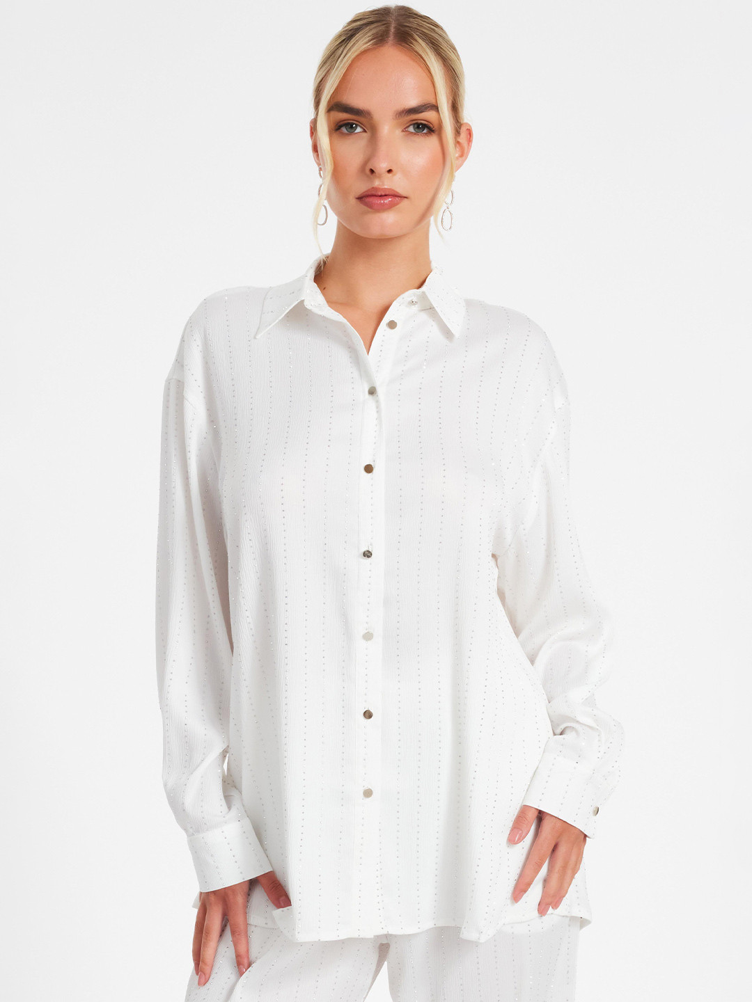 QUIZ Women Embellished Shirt Style Top