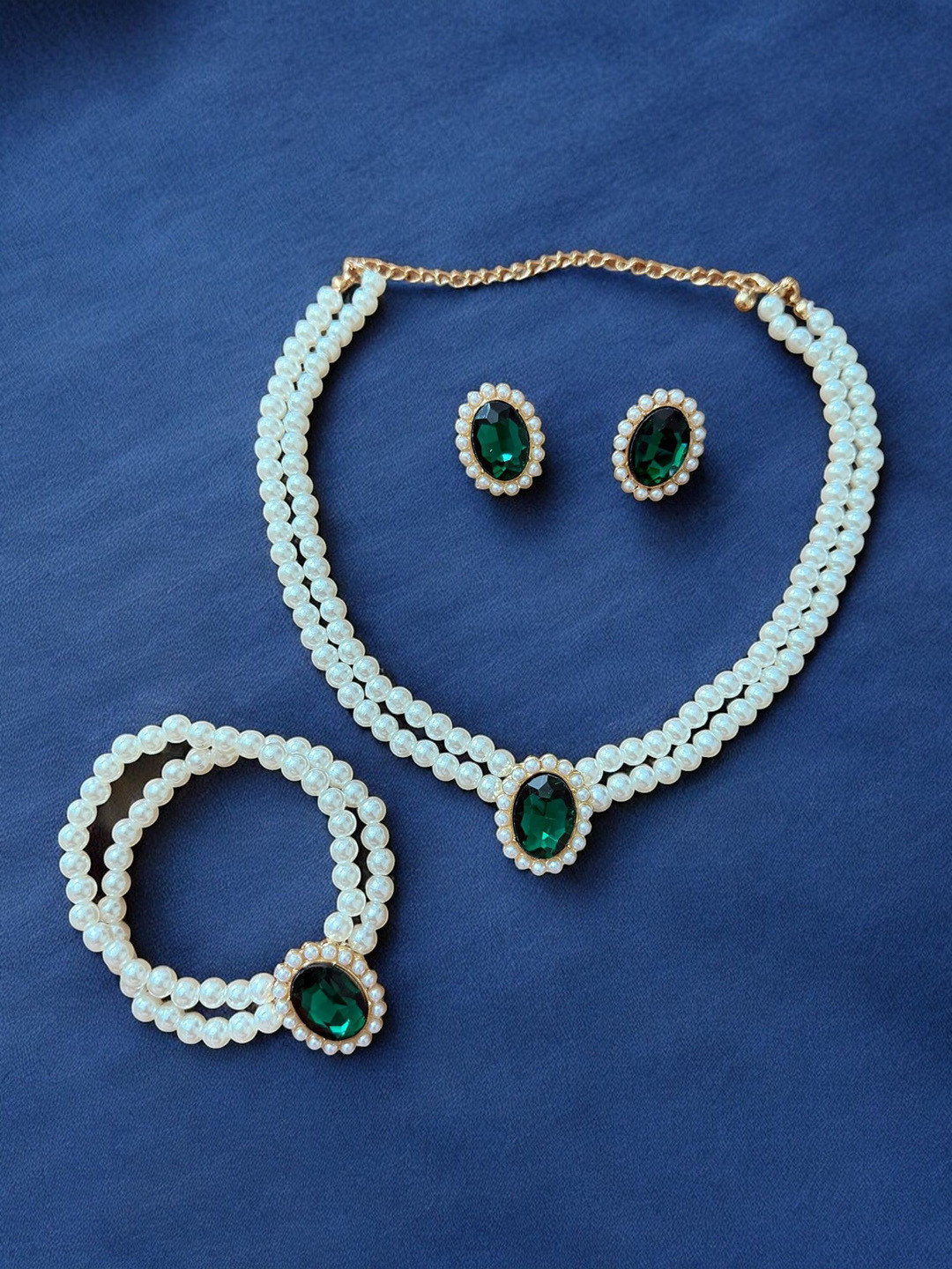 Rebekah Elegant Imitation Beaded Choker Set