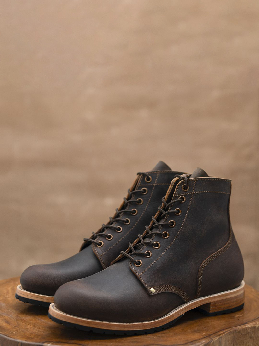 Craft & Glory Men Block-Heeled Boots
