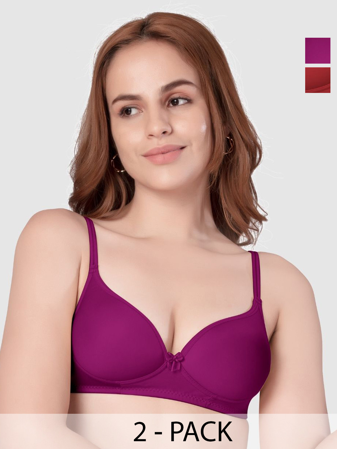 Daisy Dee Women Pack of 2 Full Coverage Lightly Padded and Non-Wired Bra